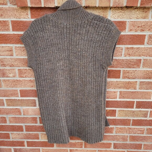 Gap Open Front Sweater Vest Women's Size Medium Alpaca Wool Blend Long Tunic - Picture 2 of 7